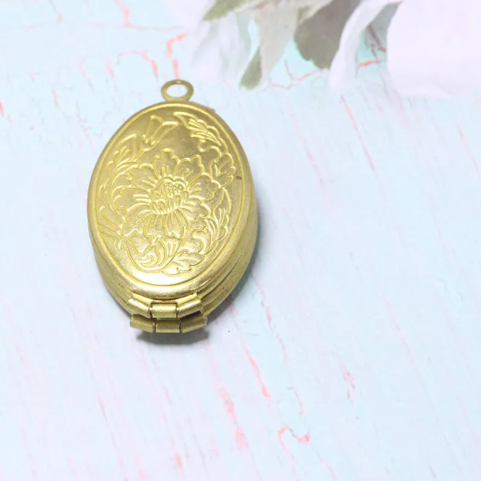 Authentic BoYuTe (50 Pieces/Lot) Oval Shaped Raw Locket Pendant 20*33MM Factory Supply Handmade Diy Jewelry Accessories