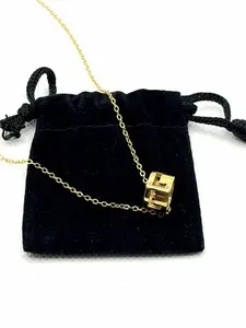 Authentic Lena Wald Letter L Eternity Charm Necklace 14K Gold Plated 18” Chain | Brand