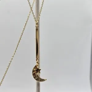 Authentic Celestial Crescent and Starlight Gold Amulet