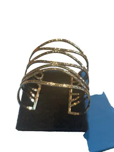 Authentic Gold Plated Over 925 Cuff Style Bracelet - Brand