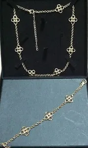 Authentic QVC Gold Plated Necklace and Bracelet set Brand Holiday for her