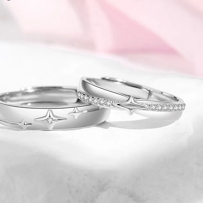 Authentic Thaya Genuine S925 Silver Women Wedding Ring Valentine's Day Luxury Star Finger Ring Couple Brand Engagement Party Jewelry