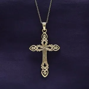Authentic The Golden Radiance of Devotion Faith Cross Pendant