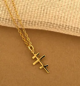 Authentic Celestial Russian Orthodox Cross - Sacred Sanctified 925 Silver Gold-Plated Amulet