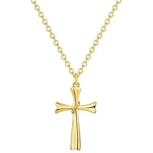 Authentic 14k Gold Plated Faith Cross Necklaces for Women Everyday Religious Cross Necklac