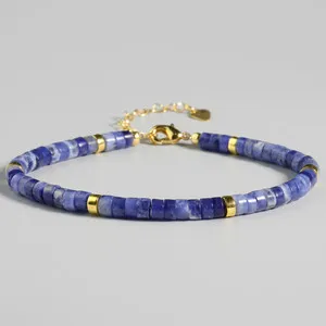 Authentic The Celestial Anchor Sodalite Golden Heishi Talisman