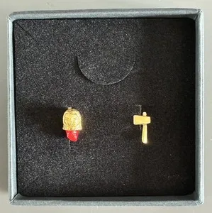 Authentic Mystic Owl & Axe Guardian Earrings - 925 Silver & Gold Plated Night Sentinel