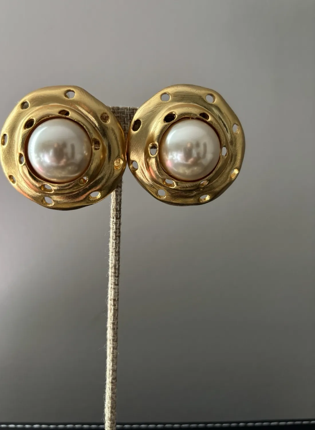 Authentic The Golden Guardian Matte Gold- Plated Clip- On Earrings With Ancient Protection