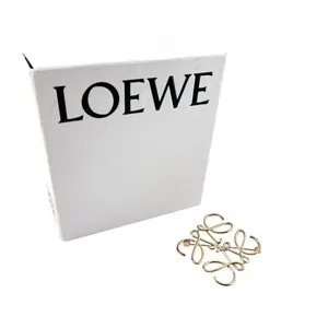 Authentic LOEWE anagram Brooch Gold Plated gold Women 111 27 027