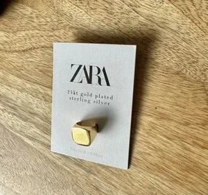 Authentic The Alchemist Square - Limited Edition 24kt Gold Plated Sterling Silver Ring