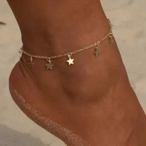 Authentic Golden Celestial Star Anklet of Summer Radiance