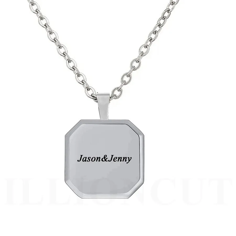 Authentic Custom Heat Activated Magic Elegant Chain Necklace with Hidden Picture, Lover, Pet Dog Photo Necklace memories