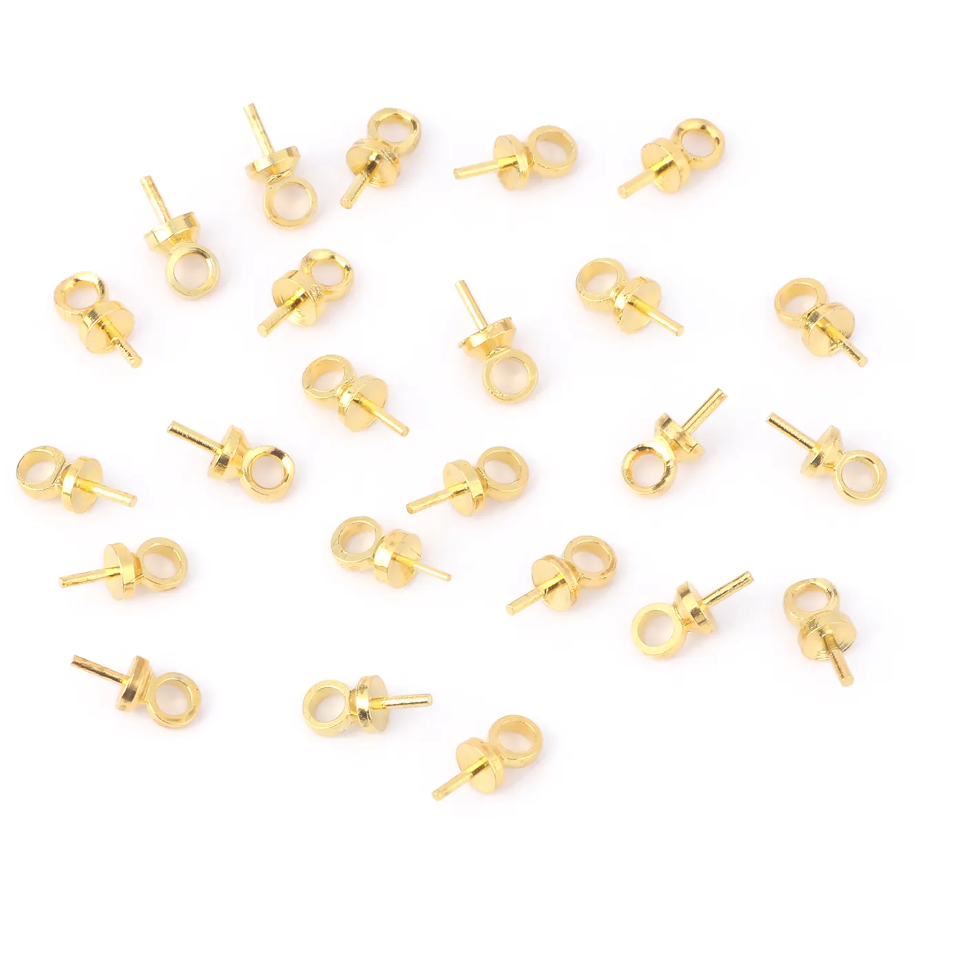 Authentic 100Pcs/Lot 6x3mm Gold Silver Color Basic Pins Stoppers Connector Pin Stud Earring For DIY Jewelry Making Accessories Supplies