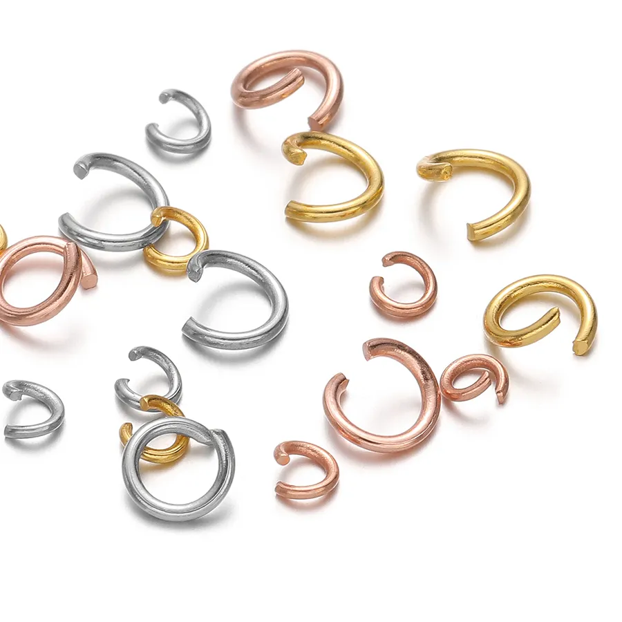 Authentic 100pcs/lot Water Gold Plating Jump Rings Split Open Circle Rings Connectors for DIY Jewelry Making Accessories