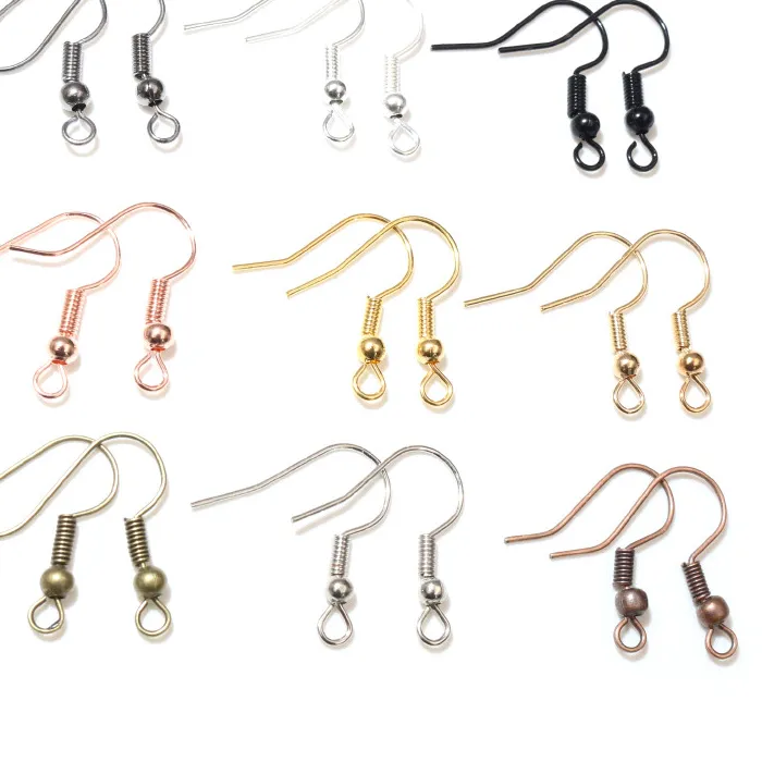 Authentic 100pcs/lot 20x17mm DIY Earring Findings Earrings Clasps Hooks Fittings DIY Jewelry Making Accessories Iron Hook Earwire Jewelry