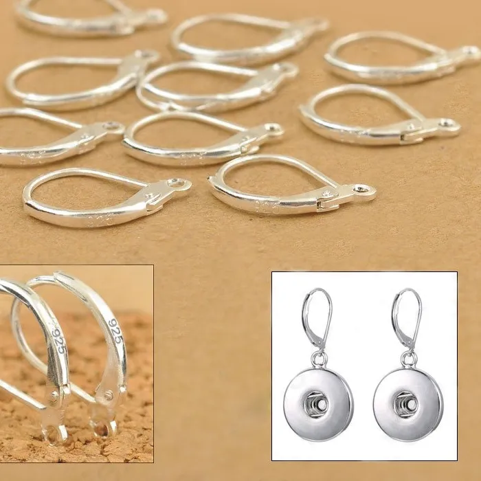 Authentic Factory Price 100PCS DIY Jewelry Components Genuine 925 Sterling Silver Earring Findings