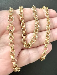 Authentic Vintage, Gold Plated, Double Links, over 20” Length Chain.