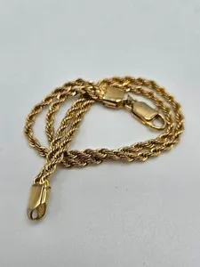 Authentic VINTAGE Gold Plated Double Strand Rope Bracelet
