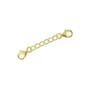Authentic Gold Plated Sterling Silver Double Lobster Clasp Extender Connector 1.5" #51482