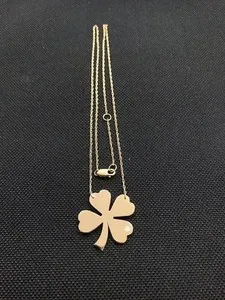 Authentic Jennifer Zeuner Lowndes Clover Necklace Sterling Silver Gold Plated