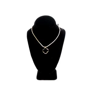 Authentic 14K Gold Plated Clover Pendant Necklace Jewelry