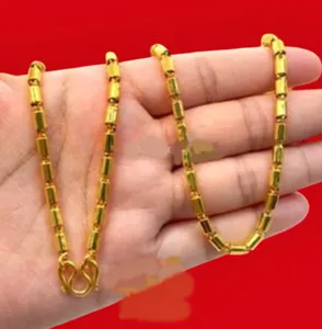 Authentic Necklace Thai Baht Yellow Gold Plated 22k 23k 24k GP Jewelry Chain 24 in