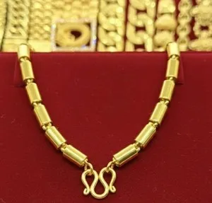 Authentic Thai Gold plated 24k Necklace Yellow Chain Pendant 24" Weight 5 Baht