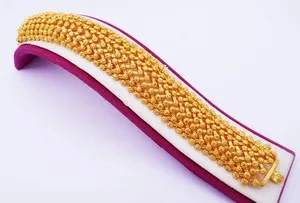 Authentic Pikul Lai Thai 23K 24K Thai Baht Yellow Gold Plated Bracelet Jewelry Women
