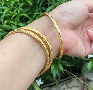 Authentic The Trinity of Light: Sacred Thai Baht Gold Plated Bangles