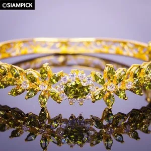 Authentic Eternal Blooms of Love: 24K Gold Plated Flower Bangle