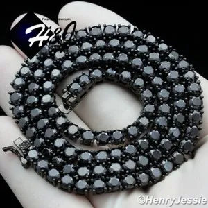 Authentic Celestial Radiance: The Onyx Veil Tennis Chain