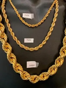 Authentic The Golden Spiral of Infinity: 14kt Gold-Plated Rope Chain