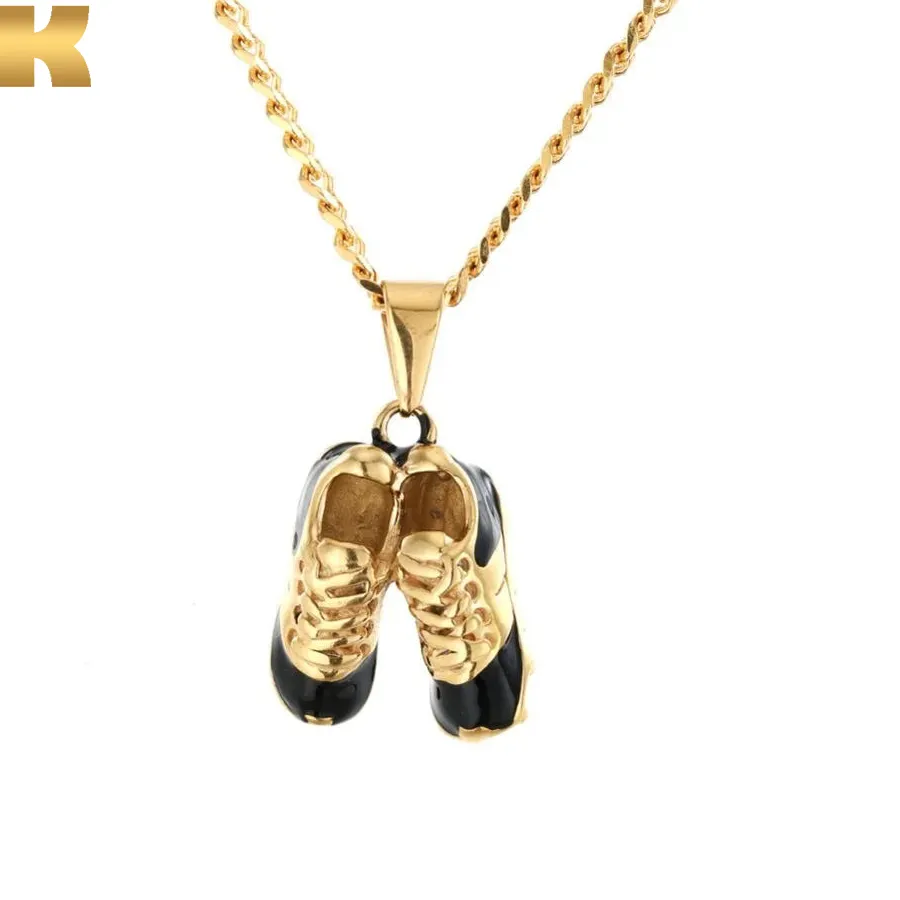 Authentic TBTK Sneakers Sports Shoes Pendant Design Jewelry Trendy Running Shoes Model Pendant Neckalce for Man Punk Style