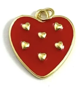 Authentic Embracing Sacred Love: Gold Plated Heart Charm Pendant