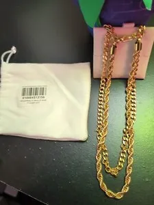 Authentic Essential Harmony: 18K Gold Plated Necklace for Inner Balance