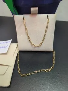 Authentic Muslim 18K Gold Plated Link Chain Girls Necklace 14-16 In Nominal Jewelry