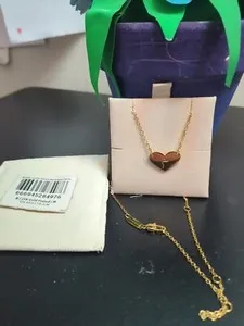 Authentic Desert Rose: 18K Gold-Plated Arabic Heart Charm for Soulful Girls