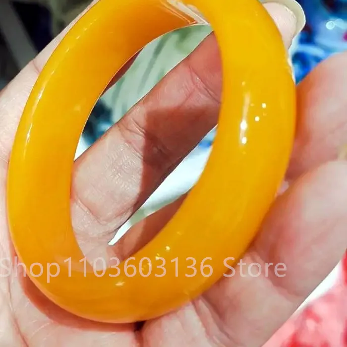 Authentic Real Jades Bangles Women Healing Jewelry Genuine Natural Chinese Yellow Dragon Jade Bangle Handmade Amulet Bracelets Ladies