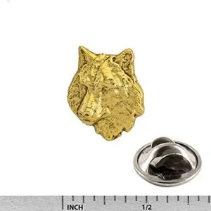 Authentic Creative Pewter Designs Wolf Head Lapel Pin or Tie Tack, M041MP