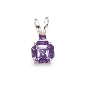 Authentic Color Changing Alexandrite Octagon Pendant 925 Sterling Silver Jewelry For Her