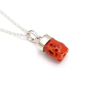 Authentic Crimson Coral & Silver Guardianship Chain - A Mystic Amulet for the Bold