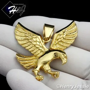 Authentic MEN's 3D Gold Plated EAGLE Charm Pendant*GP95