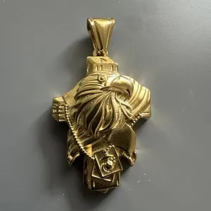 Authentic Cross Eagle Military Pendant Gold Plated 24” Chain Men’s