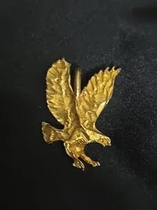 Authentic The Golden Soaring Aegis: Eagle Pendant with Crystalline Light