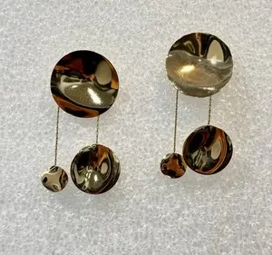 Authentic Celestial Radiance Golden Sway Earrings