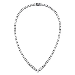 Authentic Radiant V-Point Moissanite Celestial Choker