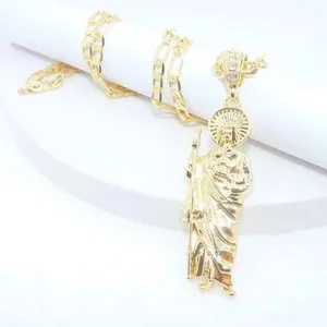 Authentic Golden Saint Jude Talisman – Figaro Chain of Hope