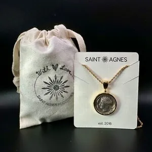 Authentic Old World Gold Plated Coin Necklace | Giftable, | Saint Agnes Accesories