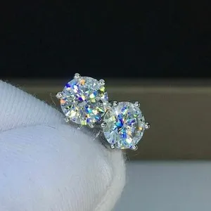 Authentic Celestial Radiance: Ethereal Round-Cut Luminescent Studs