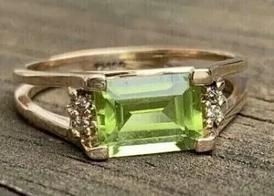 Authentic The Verdant Radiance: 14K Gold-Plated Peridot Talisman of Eternal Union